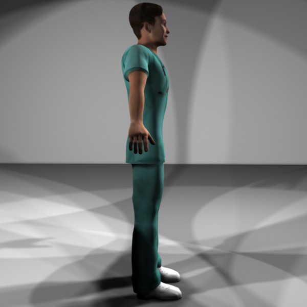 3d male characters model - Medical Personnel Collection Rigged - Men #1 by MasonMotion